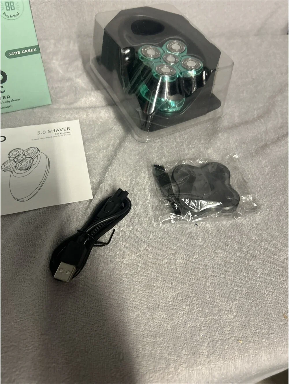 Pop Sonic 5.0 Shaver (5-Head Face, Head+Body Shaver) LED Display - Green
